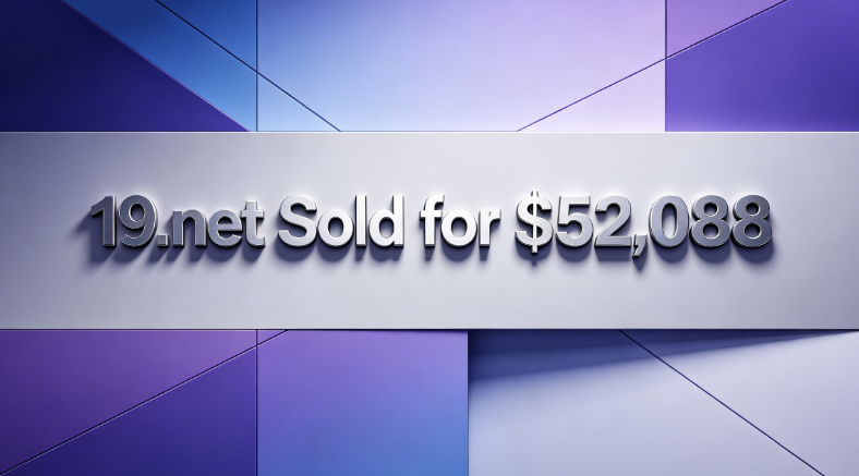 Premium Short Domain 19.net Changes Hands! Sold for ,088 on GoDaddy