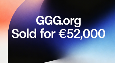 The three-letter domain name GGG.org was sold for €52,000 through Sedo