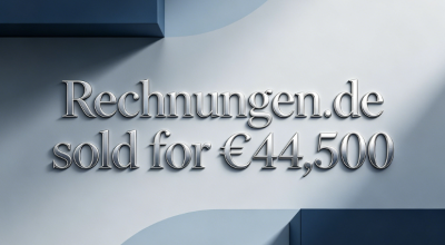 The German domain name Rechnungen.de, meaning "bill," sold for €44,500