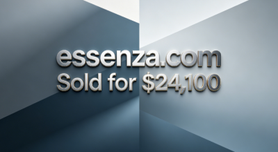 essenza.com Sold for $24,100 via GoDaddy