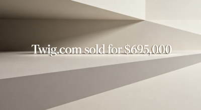 A classic domain name, Twig.com, has changed hands! It sold for $695,000