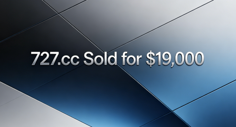 727.cc Sold for ,000: Analysis of the Numbers and Suffix
