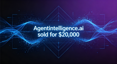 Agentintelligence.ai sold for $20,000, highlighting the value of AI agent domain names