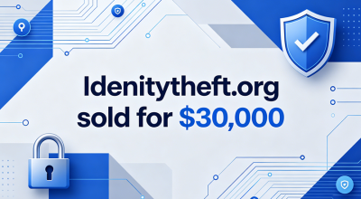 Identitytheft.org sold for $30,000, highlighting the value of privacy and security domain names