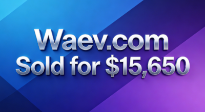 Waev.com Sold for $15,650, Highlighting the Value of Short Domain Names