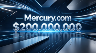 Mercury.com Raises $200 Million in Series D Funding; Domain Name Previously Sold for $1.1 Million