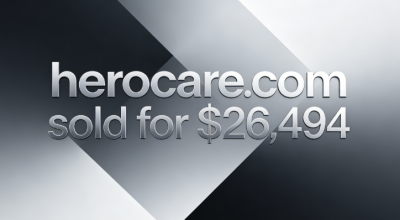 The premium domain name herocare.com was sold for $26,494 through Sedo