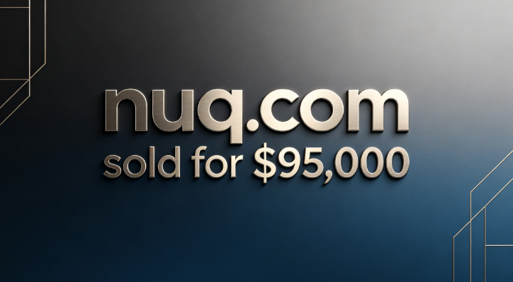 The premium three-letter domain name nuq.com sold for ,000 on Sedo