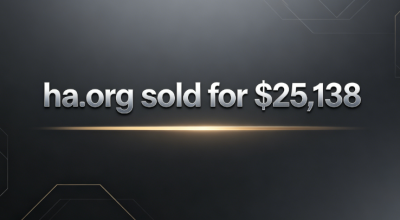 The premium two-letter domain name ha.org sold for $25,138 through GoDaddy