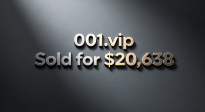Exclusive Digital Identifier: 001.vip Sold for $20,638