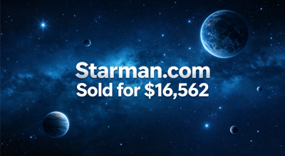 Starman.com Sold for $16,562, Highlighting the Value of Space-Themed Domains