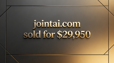 The domain name jointai.com was sold for $29,950, demonstrating the continued popularity of AI-related domain names