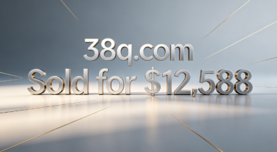 38q.com Sold for $12,588 via GoDaddy