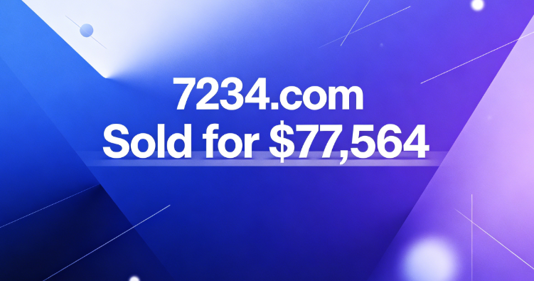 7234.com Sold for ,564, Further Recognizing the Value of Four-Number Domains