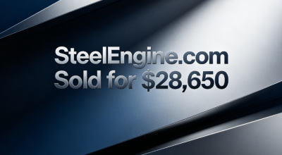 SteelEngine.com Sold for $28,650, Highlighting the Value of a Core Industrial Domain