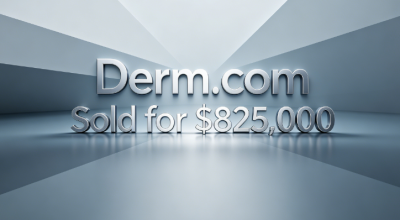 Derm.com Sold for $825,000, Highlighting the Value of Premium Domains in the Medical Aesthetics Sector