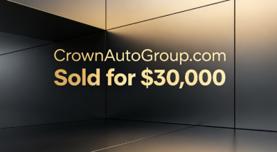 CrownAutoGroup.com Sold for $30,000 via DomainMarket