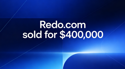 The premium domain name Redo.com sold for $400,000, attracting industry attention