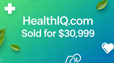 HealthIQ.com Sold for $30,999, "Health + Intelligence" Combination Highlights Digital Asset Value