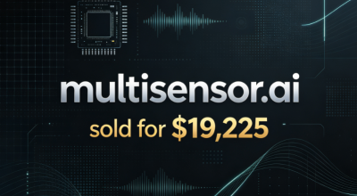 The domain name multisensor.ai sold for $19,225, highlighting the value of a professional AI domain