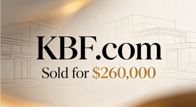 KBF.com Sold for $260,000, Value Stemming from Multiple Meaningful Imaginings