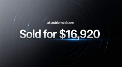 atlasbiomed.com Sold for $16,920 via GoDaddy