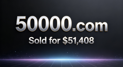 50000.com Sold for $51,408 via GoDaddy