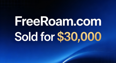 FreeRoam.com Sold for $30,000 via Atom