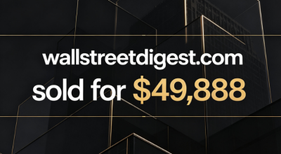Another financial domain name sold! wallstreetdigest.com sold for $49,888