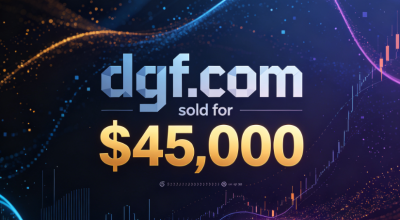 The premium three-letter .com domain name dgf.com sold for $45,000 on Sedo
