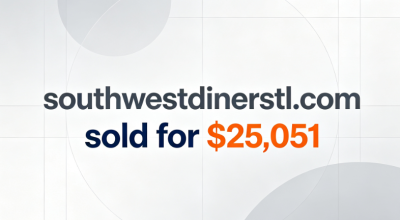 The premium restaurant domain name southwestdinerstl.com sold for $25,051