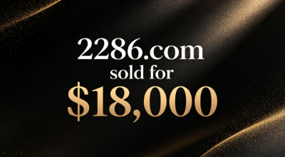 A premium four-digit .com domain name has been sold! 2286.com sold for $18,000 on GoDaddy