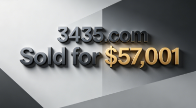 3435.com Sold for $57,001 via GoDaddy