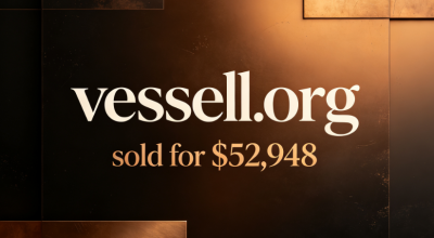 The premium word domain name vessel.org was sold for $52,948