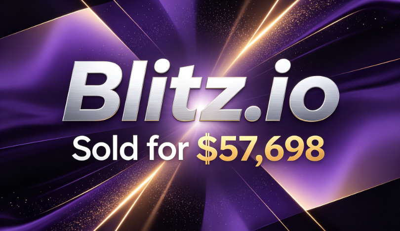 Blitz.io Sold for ,698! The Value of a Premium .io Domain Stands Out
