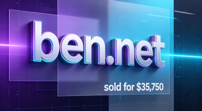 The three-letter domain name ben.net sold for $35,750!