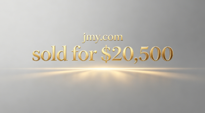 Short-Term Arbitrage! Three-Letter Domain jmy.com Sold Privately for $20,500