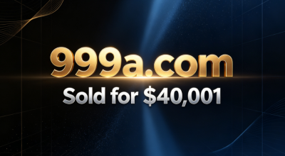 999a.com Sold for $40,001 via GoDaddy