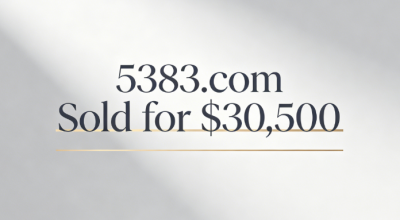 5383.com Sold for $30,500: When Number Combinations Meet Commercial Potential