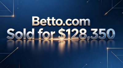 Betto.com, a domain name associated with gambling, was sold for $128,350 via Atom