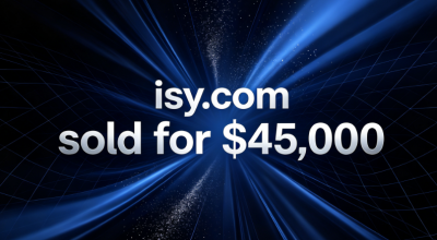 The premium three-letter domain name isy.com sold for $45,000