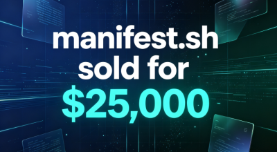 The premium technology domain manifest.sh sold for $25,000, highlighting its value