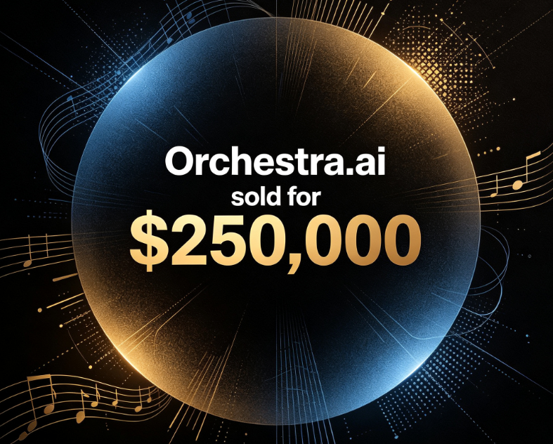 The Orchestra.ai domain sold for a whopping 0,000, a 100-fold premium!