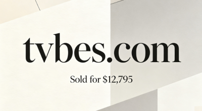 tvbes.com Sold for $12,795 via Nameshift.com