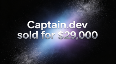 Captain.dev sold for $29,000, adding another premium .dev domain to the list of successful domain transactions