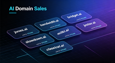 A Batch of Premium .ai Domains Sold! $70,000 Each Highlights the Asset Value of AI Domains