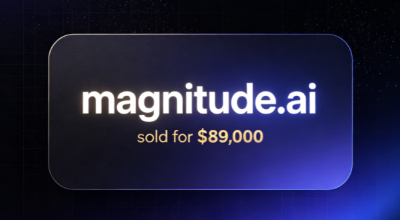 The premium AI domain magnitude.ai sold for $89,000, highlighting its core technological value