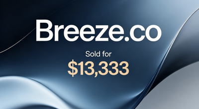Breeze.co Sold for $13,333 via GoDaddy
