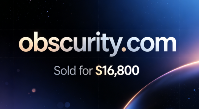 obscurity.com Sold for $16,800 on Namecheap