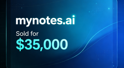 mynotes.ai Sold for $35,000, Highlighting the Value of Note-Taking AI Domains